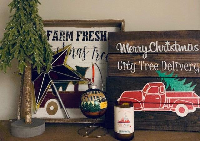 Handmade Christmas Tree Candle - City Tree Delivery - Chicagoland Christmas Tree Delivery