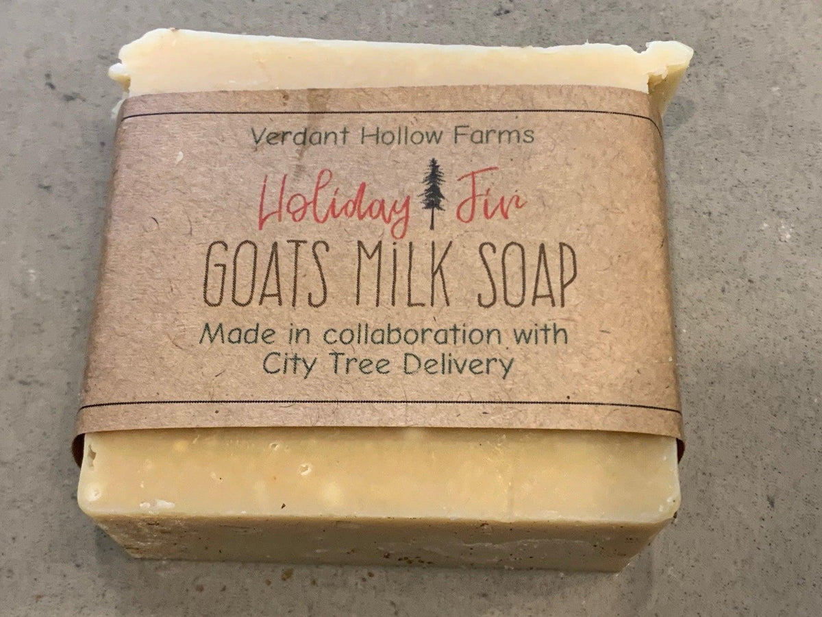 Handmade Holiday Soap infused with our mixed Christmas Greens - City Tree Delivery - Chicagoland Christmas Tree Delivery